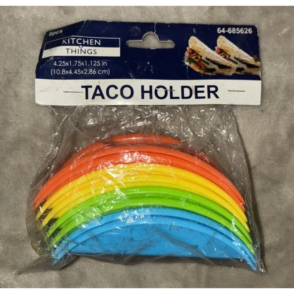 Taco Holders Rainbow 8pc Kitchen Things NEW